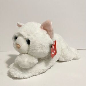 Aurora Flopsie 12" Precious White Kitty Cat Plush Stuffed Animal Floppy Toy